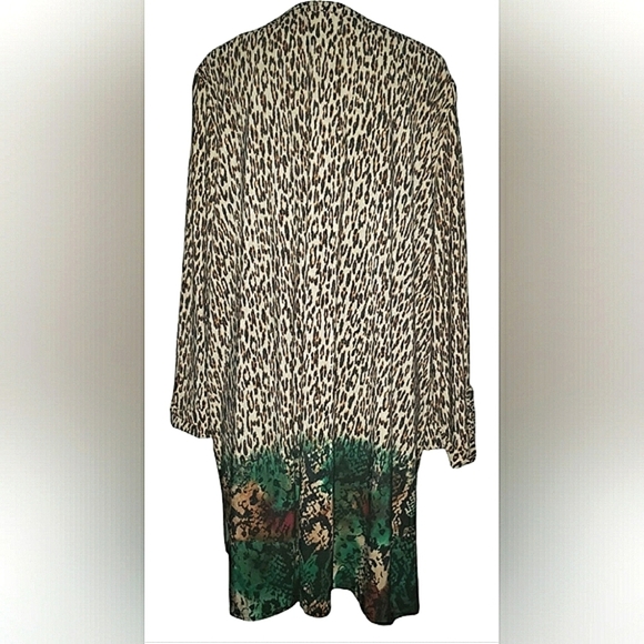 New Boho Chic 2XL Festival Animal Print Art To Wear Tunic Soft Stretch Pullover - Picture 5 of 9